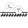 Bright Choice Komplett set 1-Fas Rail L 2 x 2 Meter Svart | incl. 10x Spot + GU10 2700K 3W Dimbar + Ändkåpa, Strömkontakt och L -Anslutningsstycke