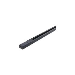 Bright Choice Komplett set 1-Fas Rail L 1 x 2 Meter Svart | incl. 6x Spot + GU10 2700K 3W Dimbar + Ändkåpa, Strömkontakt och L -Anslutningsstycke