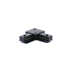 Bright Choice Komplett set 1-Fas Rail L 1,5 x 1,5 Meter Svart | incl. 7x Spot + GU10 2700K 3W Dimbar + Ändkåpa, Strömkontakt och L -Anslutningsstycke