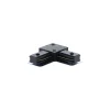 Bright Choice Komplett set 1-Fas Rail L 1x 1,5 Meter Svart | incl. 6x Spot + GU10 2700K 3W Dimbar + Ändkåpa, Strömkontakt och L -Anslutningsstycke