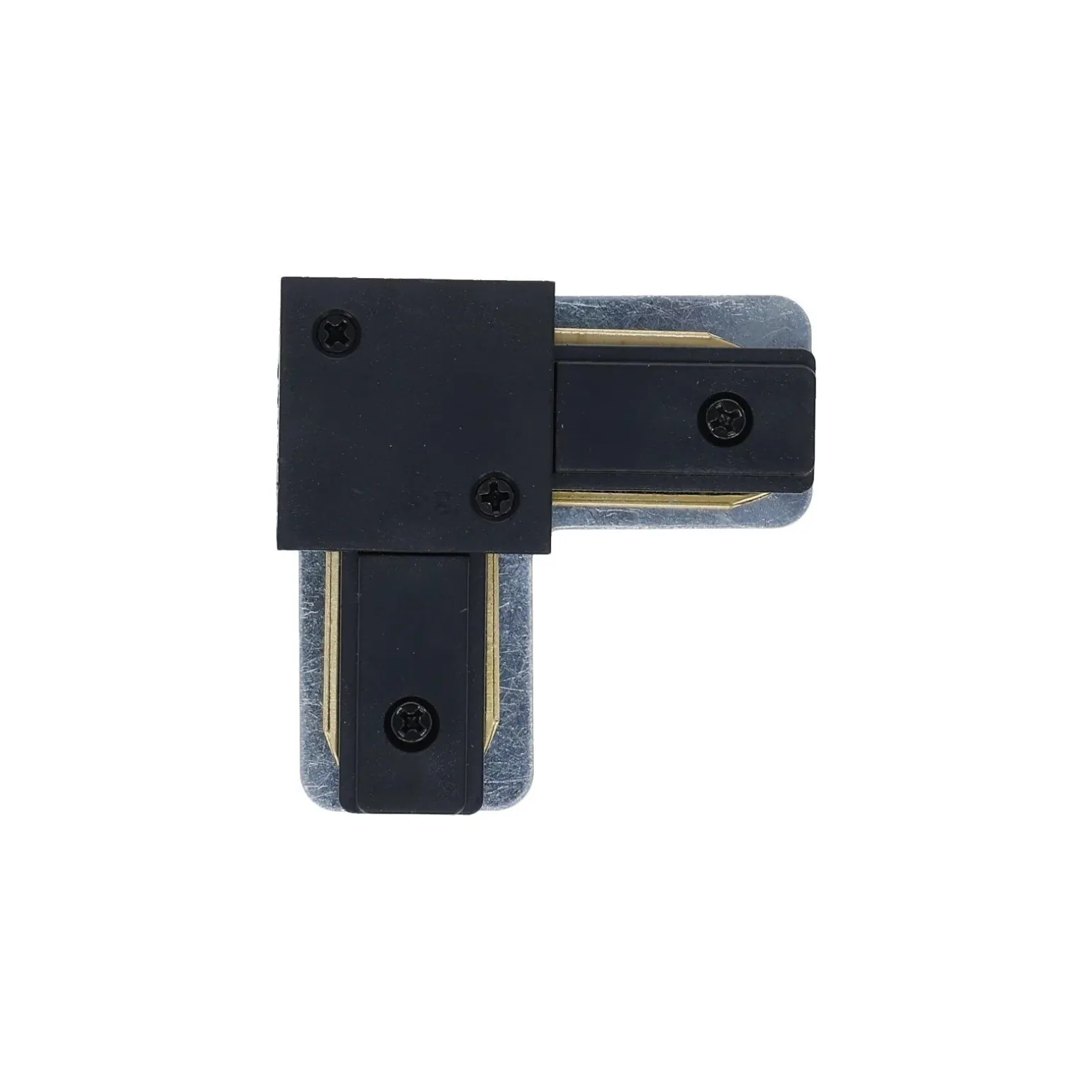 Bright Choice Komplett set 1-Fas Rail L 1 x 1,5 Meter Svart | incl. 5x Spot + GU10 2700K 3W Dimbar + Ändkåpa, Strömkontakt och L -Anslutningsstycke