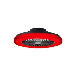 Brilliant Badria Takfläkt Plast Metall Svart 36W 4700lm - 830-865 CCT+RGB | 490mm - Fjärrkontroll Dimbar