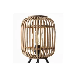 Brilliant Bordslampa Trärow Metall Bambu Brun | Passande för 1x E27