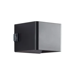 Brilliant Iseo Vägglampa Plast Svart 4W 300lm - 830 Varm Vit | IP44 - Utomhus - Rörelse- och Ljussensor - USB Uppladdningsbar