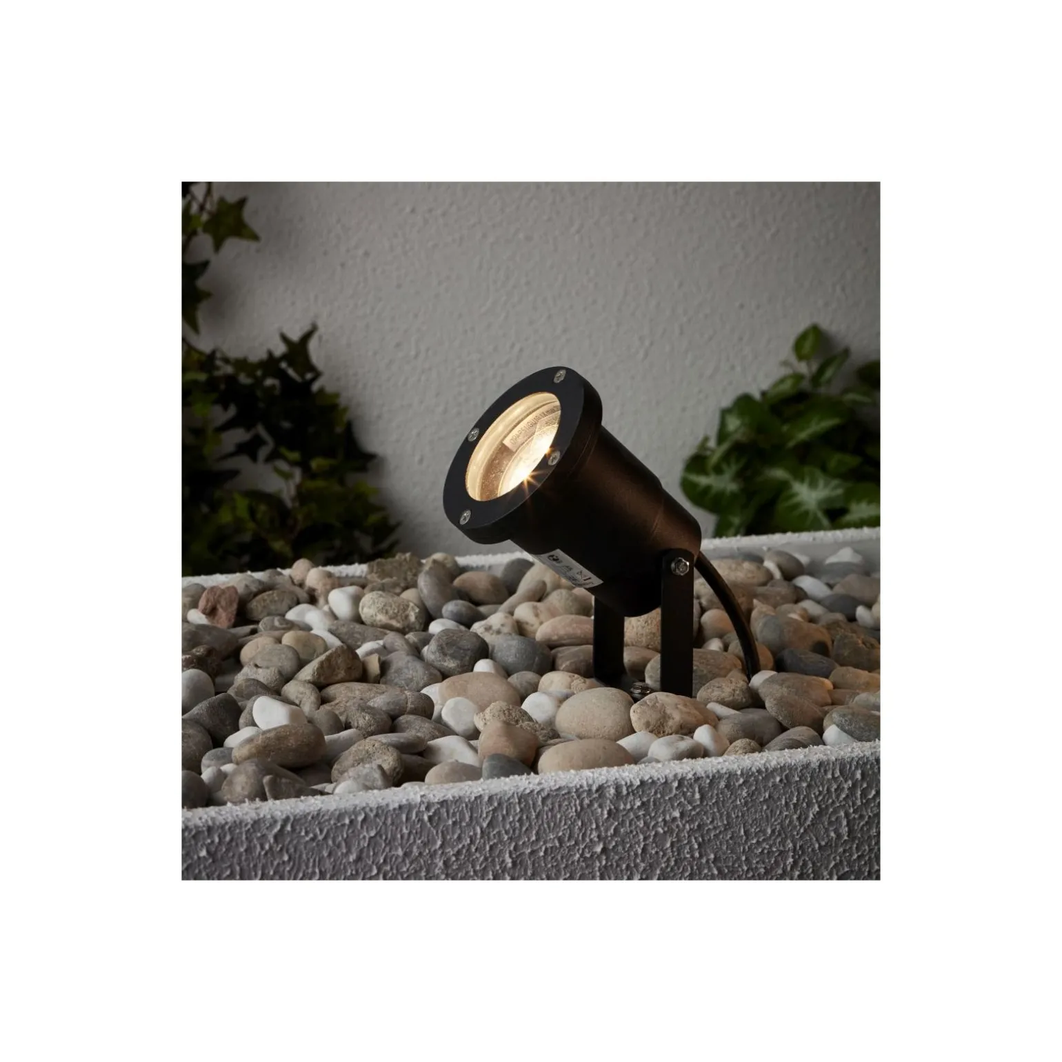 Brilliant Janko Spik Ljus Aluminium Glas Svart 3W 250lm - 830 Varm Vit | 90mm - IP44 - Utomhus - Inkl. 1x GU10