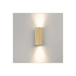 Brilliant Marty Vägglampa Up/Down Aluminium Guld 10W 700lm - 830 Varm Vit | 65mm - Inkl. 2x GU10