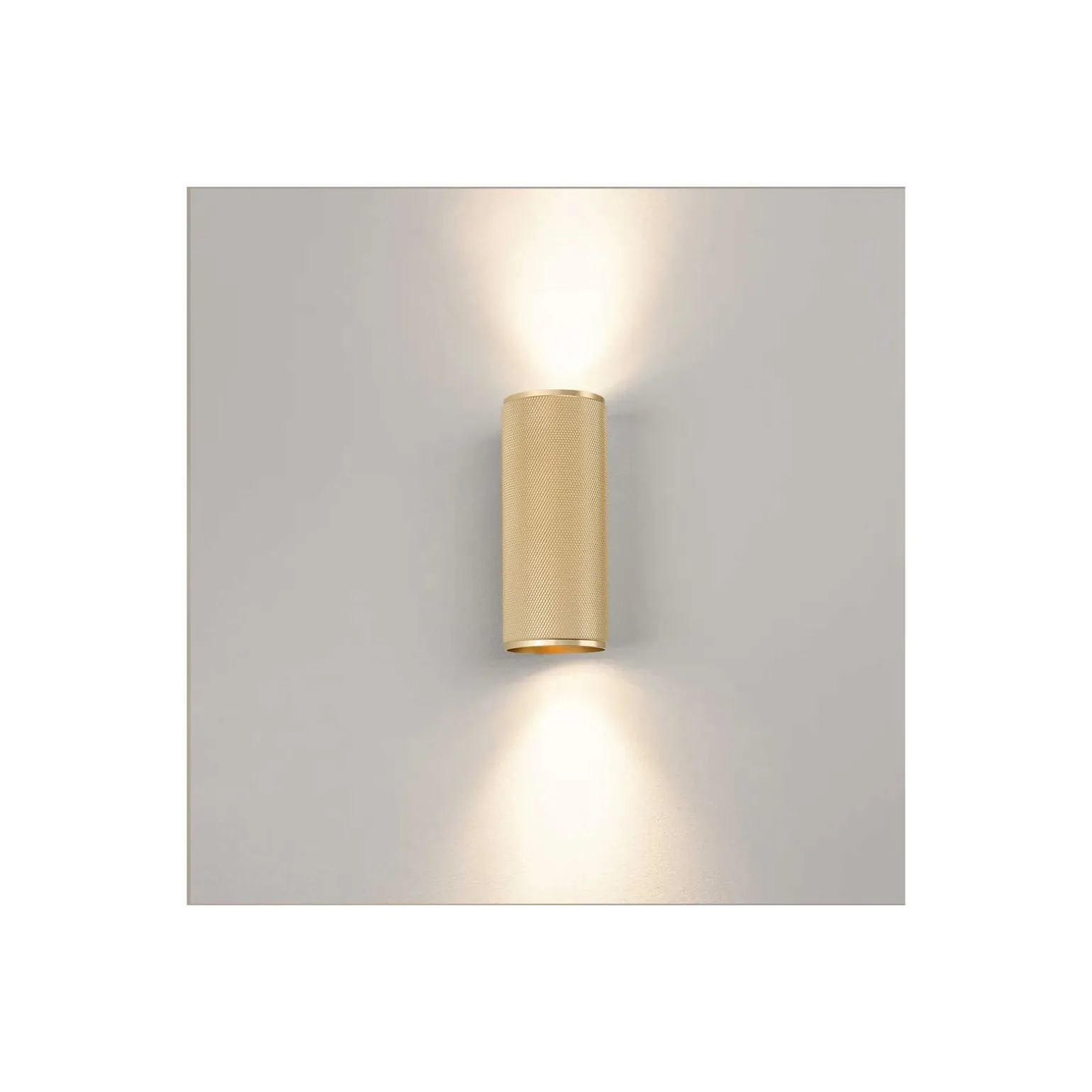 Brilliant Marty Vägglampa Up/Down Aluminium Guld 10W 700lm - 830 Varm Vit | 65mm - Inkl. 2x GU10