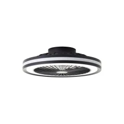 Brilliant Palmero Takfläkt Plast Metall Svart 36W 5000lm - 827-865 CCT | 466mm - Fjärrkontroll Dimbar