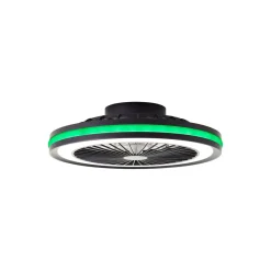 Brilliant Palmero Takfläkt Plast Metall Svart 36W 5000lm - 827-865 CCT | 466mm - Fjärrkontroll Dimbar