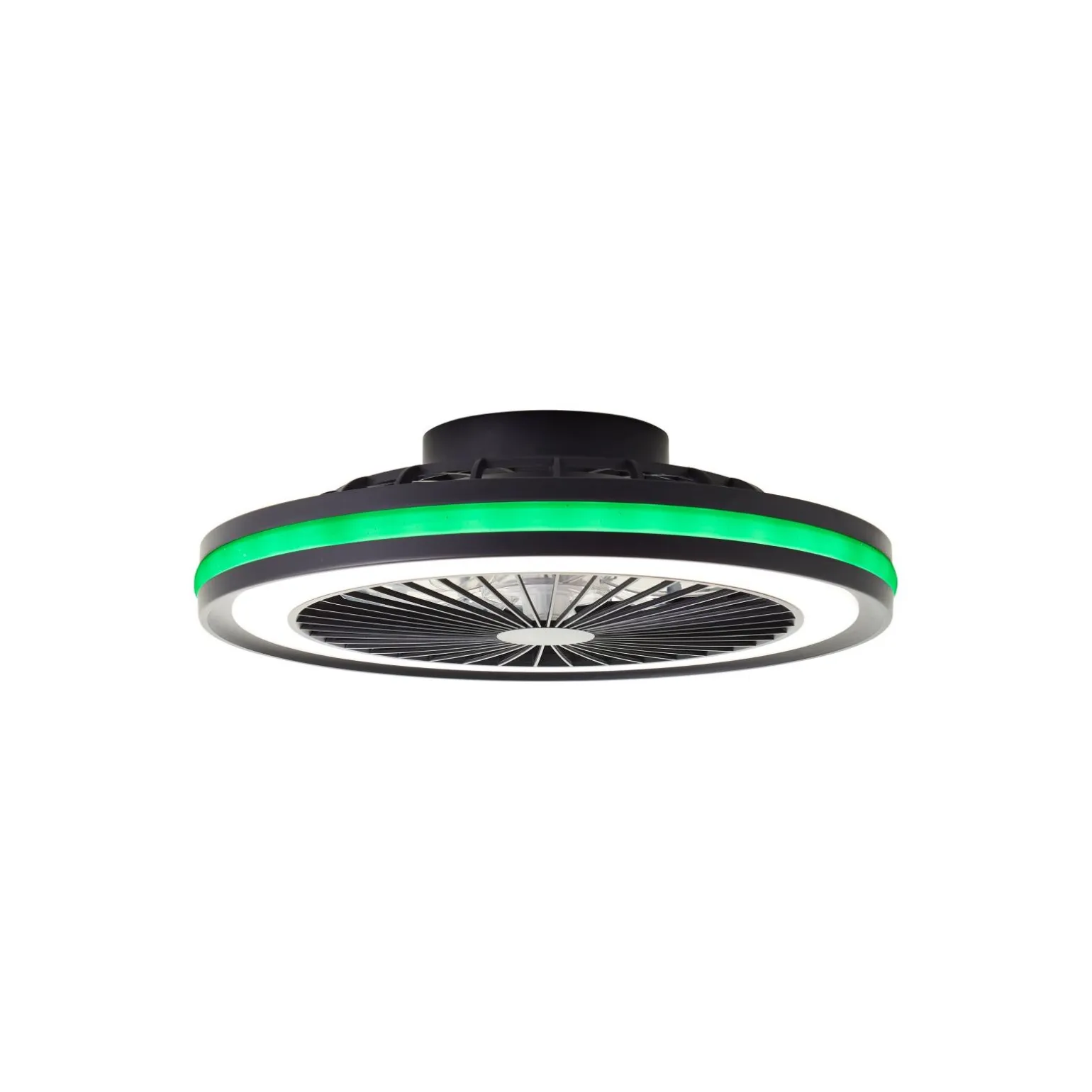 Brilliant Palmero Takfläkt Plast Metall Svart 36W 5000lm - 827-865 CCT | 466mm - Fjärrkontroll Dimbar