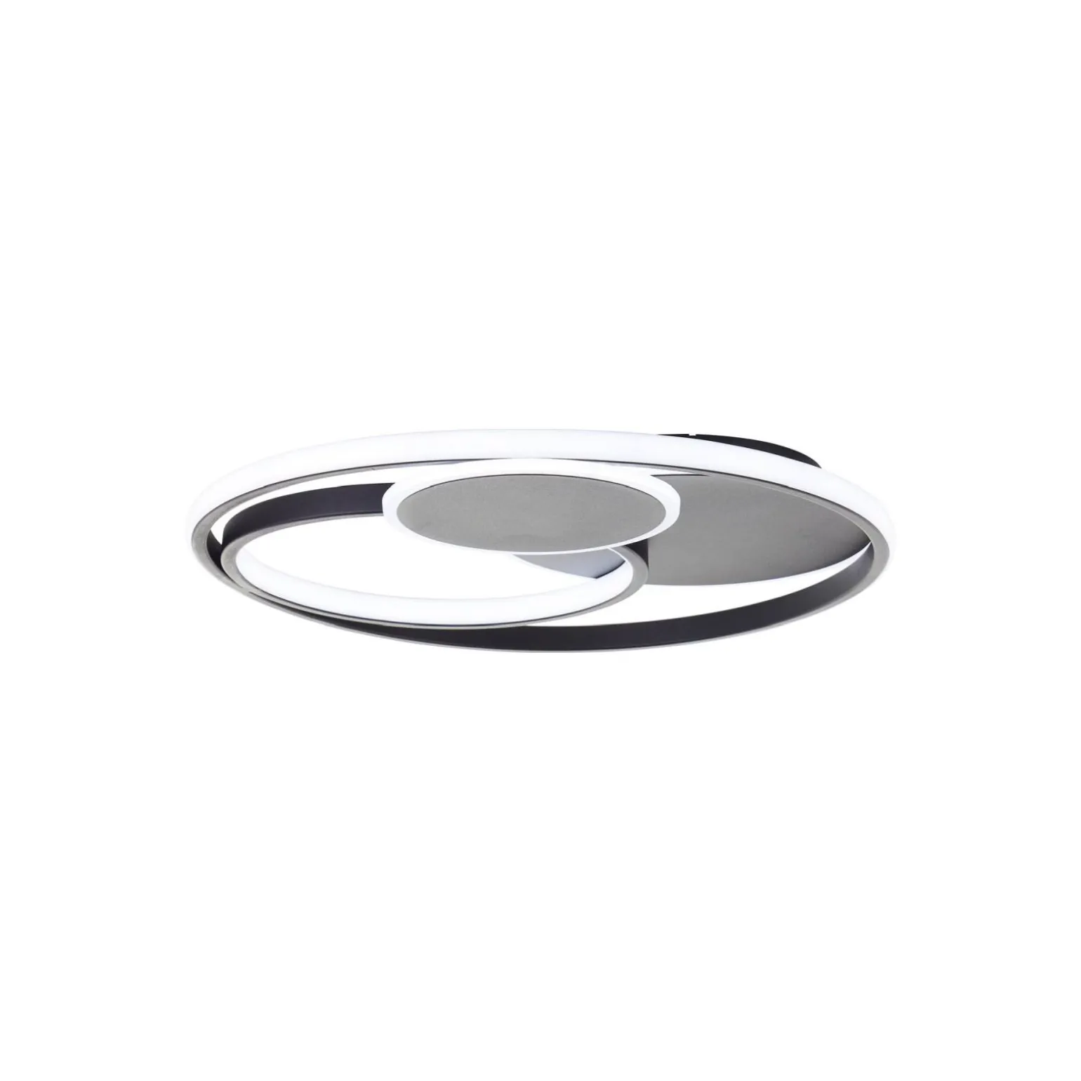 Brilliant Runda Taklampa Metall Silicone Svart 45W 5200lm - 830-865 CCT | 500mm - Fjärrkontroll Dimbar