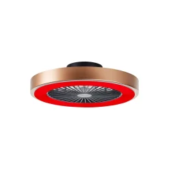 Brilliant Slimline Takfläkt Plast Metall Svart Guld 36W 4700lm - 830-865 CCT+RGB | 490mm - Fjärrkontroll Dimbar