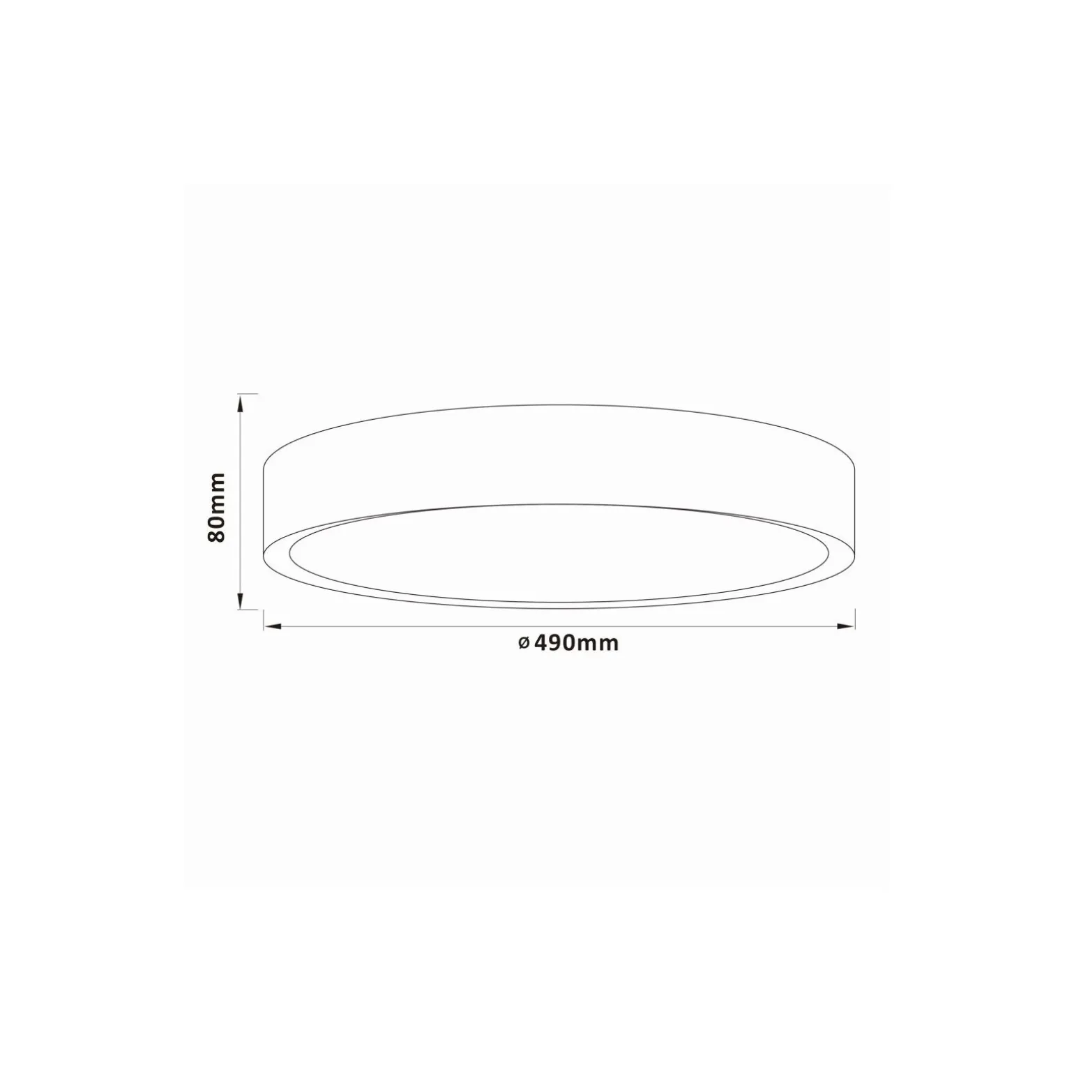 Brilliant Slimline Taklampa Metall Plast Svart Vit 34W 3800lm - 830-865 CCT | 490mm - Fjärrkontroll Dimbar
