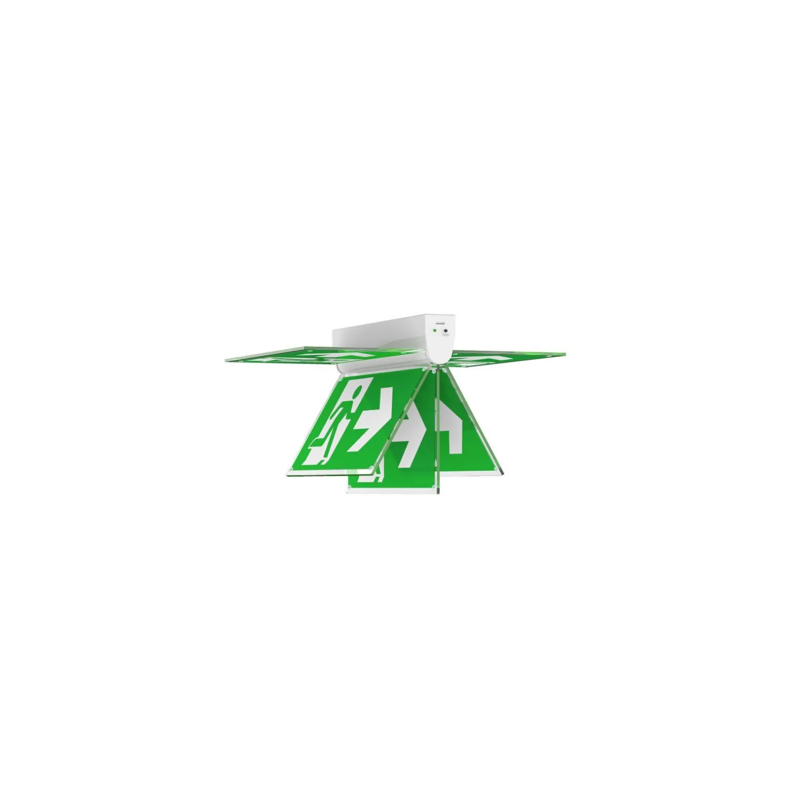 Dotlux LED Nöd Nödbelysning Utgång Exit Flip Vit 2.5W 18lm | IK10 - 3 Timmar Nödbelysning - Inkl. 6 Pictograms - Cinema Mode