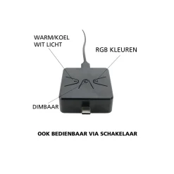Eglo Bordslampa Connect.Z Smart Bolognano-Z Stål Grå 9W 920lm - 827-865 Justerbar Vit + RGB | Dimbar