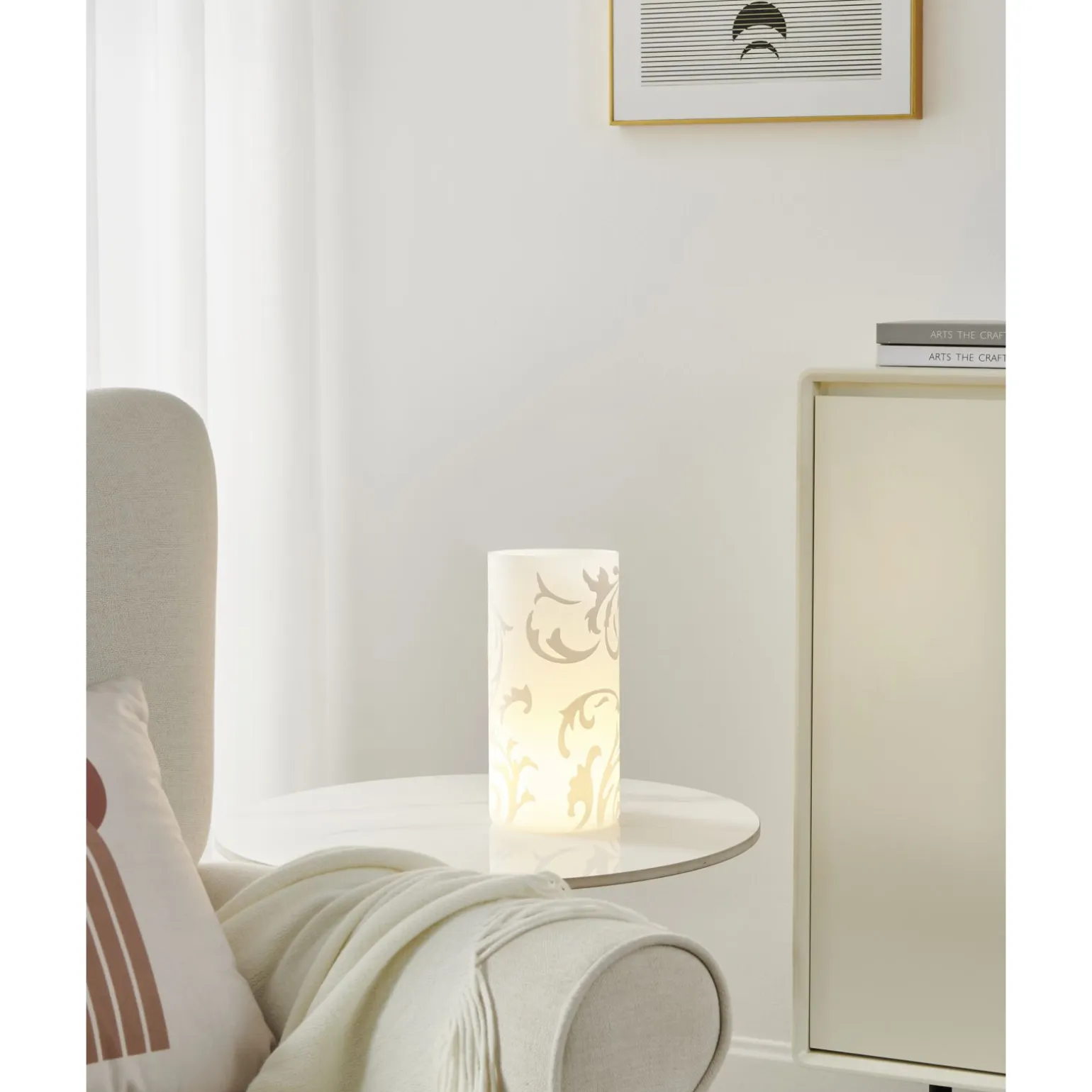 Eglo Bordslampa Geo Glas Vit | Passande För 1x E14