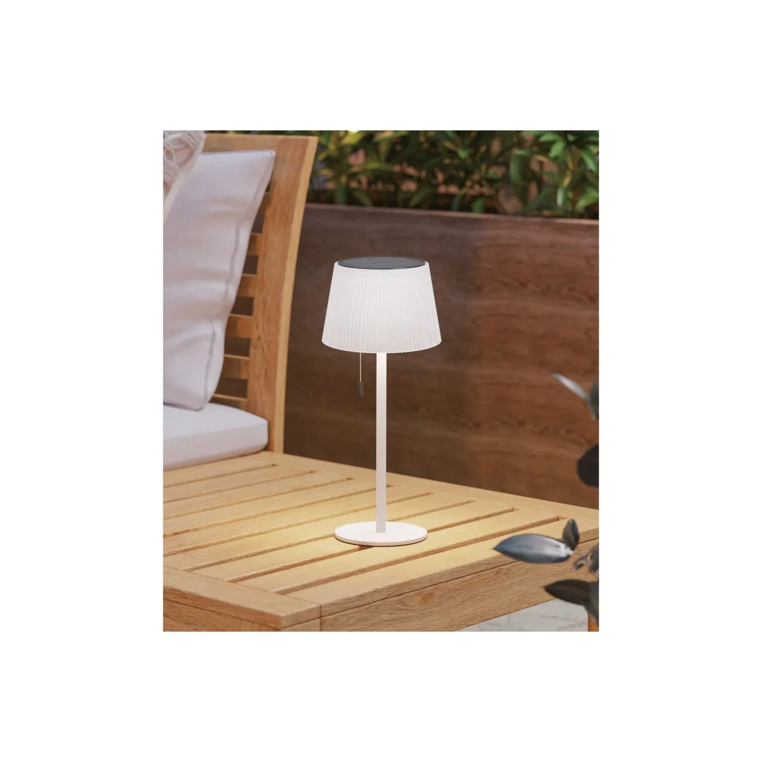 Eglo Bordslampa Scordiano Solar Stål Vit 2W 220lm - 830-840-865 CCT | IP44 - USB-C