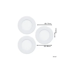 Eglo Connect.Z Smart Infälld Spot Badrumsbelysning Fueva 6-Z Plast Vit 8.4W 1020lm - 827-865 Justerbar Vit + RGB | Dimbar