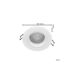 Eglo Connect.Z Smart Infälld Spot Carosso-Z Aluminium Vit 4.7W 345lm - 827-865 Justerbar Vit + RGB | Dimbar
