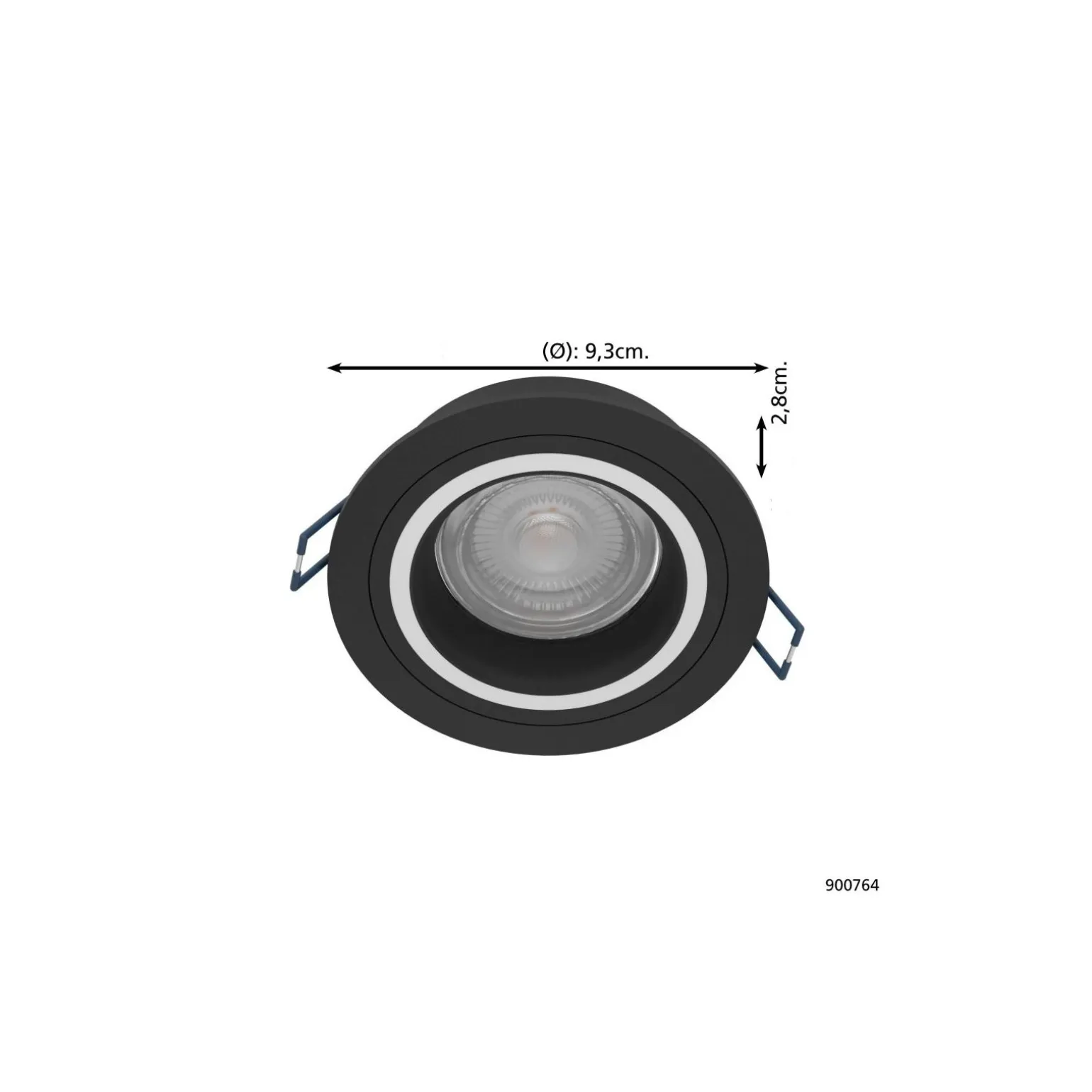 Eglo Connect.Z Smart Infälld Spot Carosso-Z Aluminium Svart 4.7W 345lm - 827-865 Justerbar Vit + RGB | Dimbar
