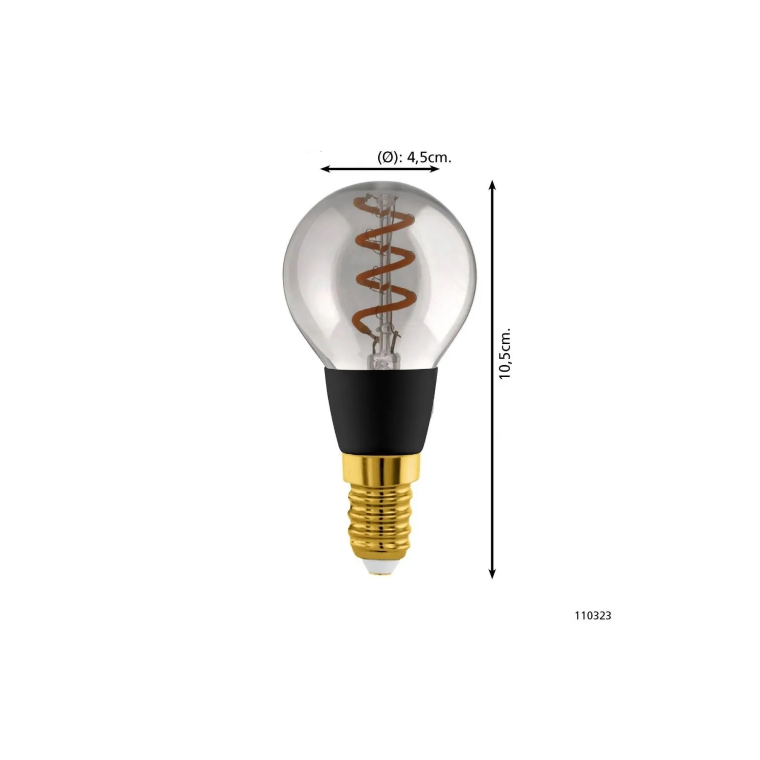 Eglo Connect.Z Smart LED Boll E14 Filament Smokey 4W 150lm - 820 Extra Varm Vit | Dimbar - Ersättare 15W