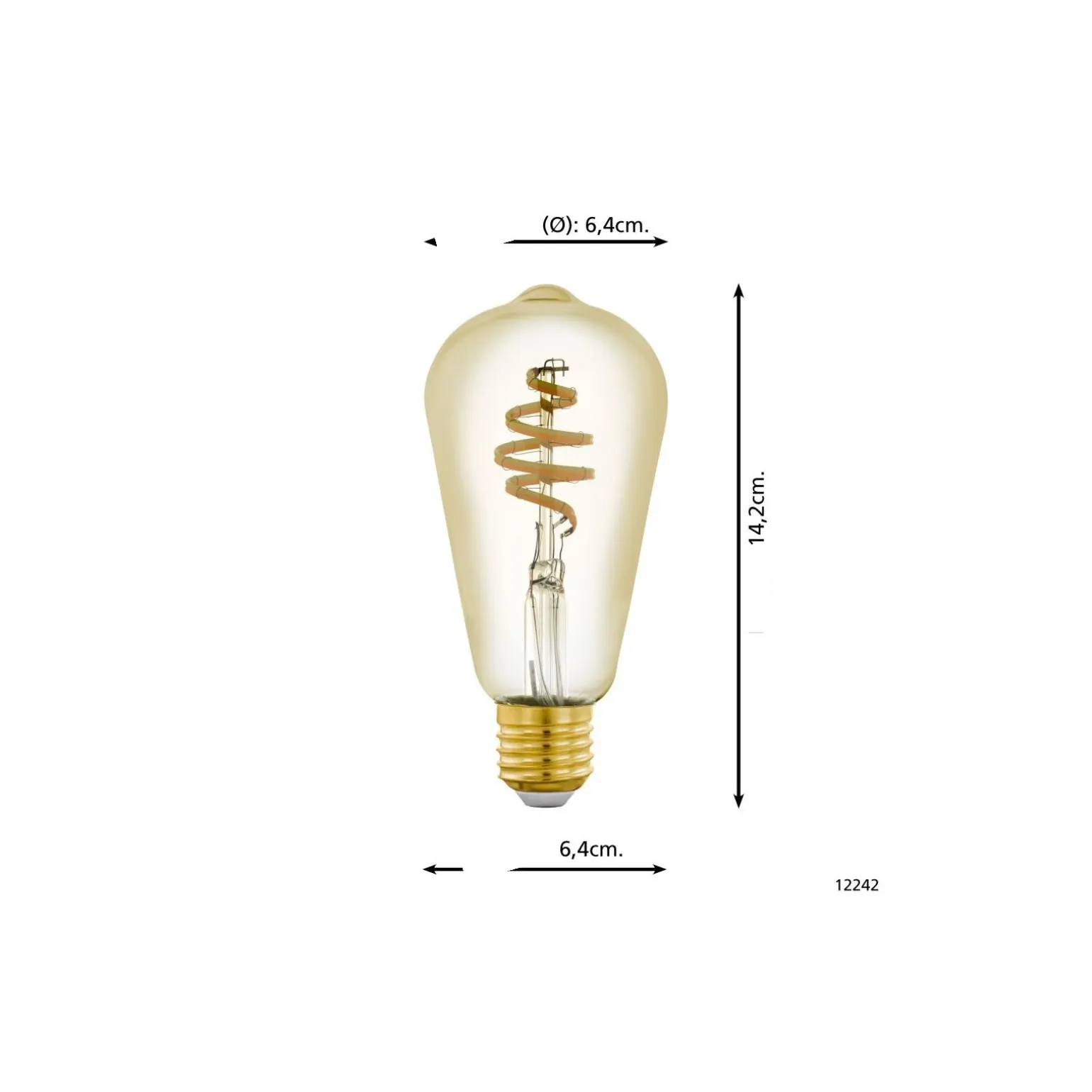 Eglo Connect.Z Smart LED Edison E27 Filament Ambar 4.9W 360lm - 827-865 Justerbar Vit | Dimbar - Ersättare 25W