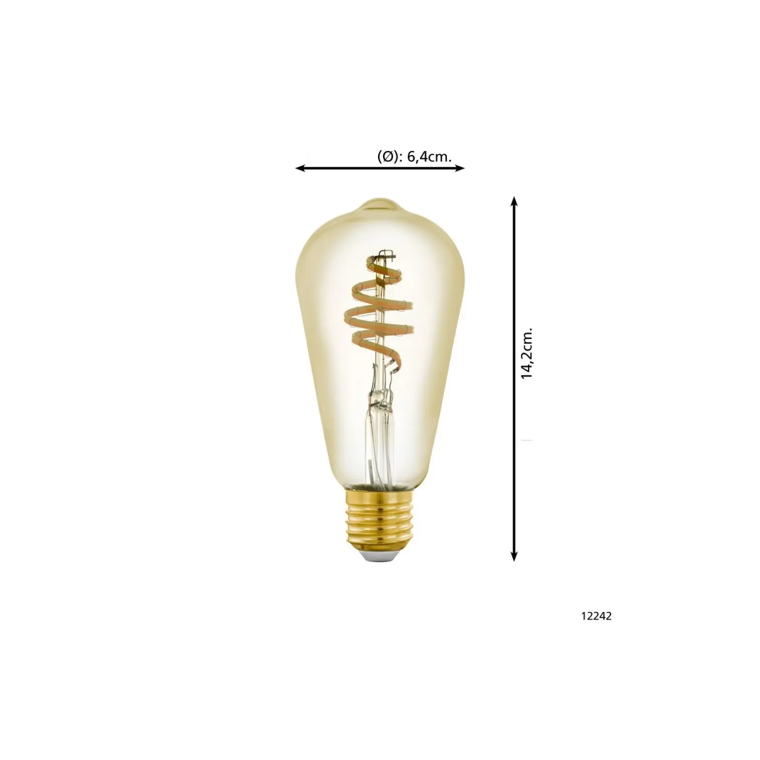 Eglo Connect.Z Smart LED Edison E27 Filament Ambar 4.9W 360lm - 827-865 Justerbar Vit | Dimbar - Ersättare 25W