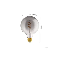 Eglo Connect.Z Smart LED Globe E27 Filament Smokey 4W 150lm - 820 Extra Varm Vit | Dimbar - Ersättare 15W
