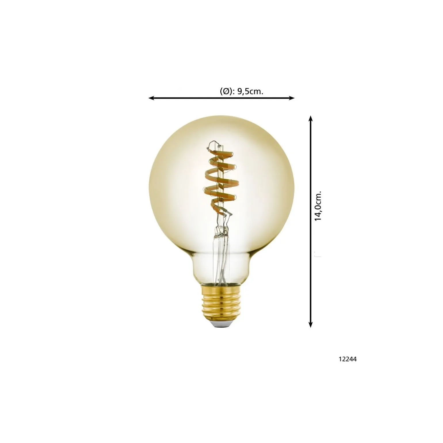 Eglo Connect.Z Smart LED Globe E27 Filament Ambar 4.9W 360lm - 827-865 Justerbar Vit | Dimbar - Ersättare 25W