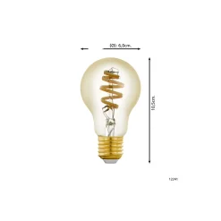 Eglo Connect.Z Smart LED Päron E27 Filament Ambar 4.9W 360lm - 827-865 Justerbar Vit | Dimbar - Ersättare 25W