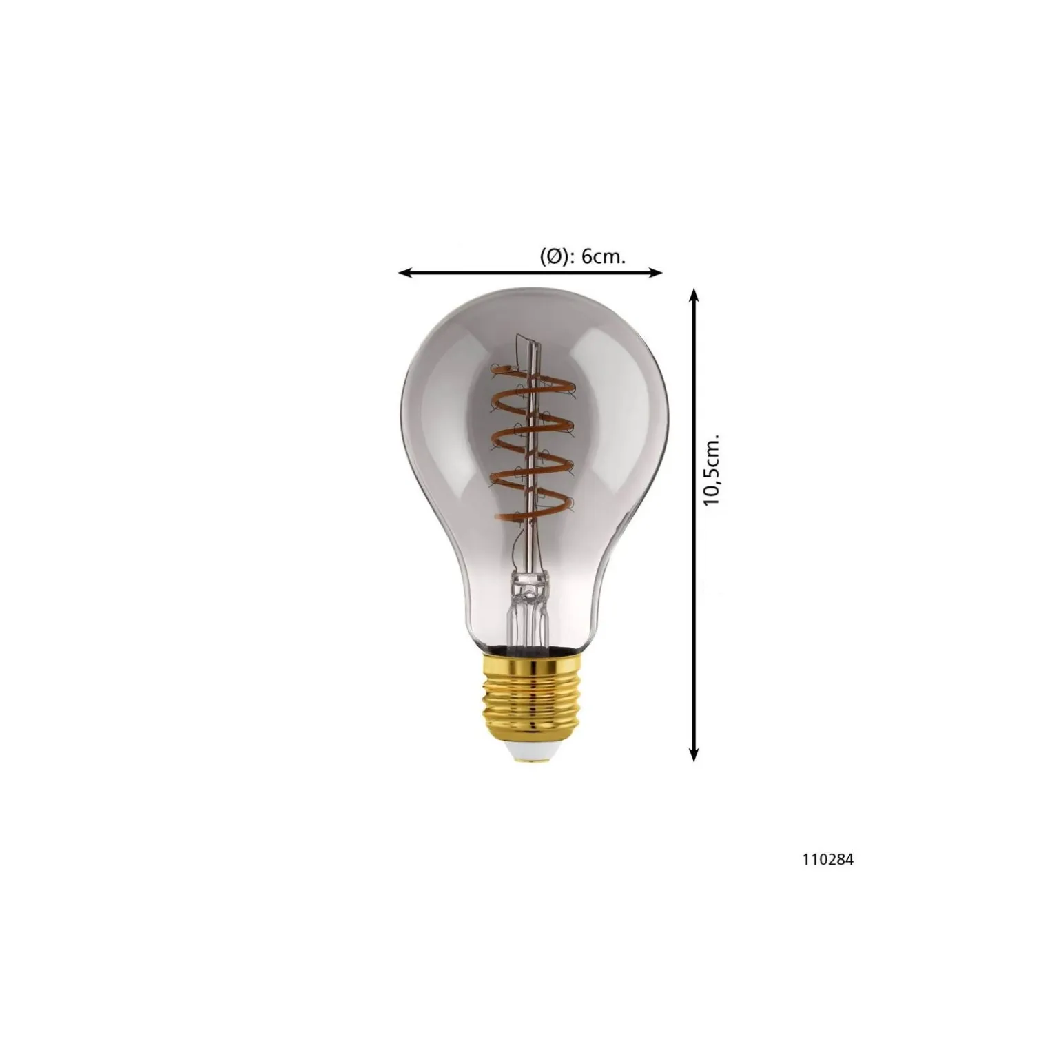 Eglo Connect.Z Smart LED Päron E27 Filament Smokey 4W 150lm - 820 Extra Varm Vit | Dimbar - Ersättare 15W