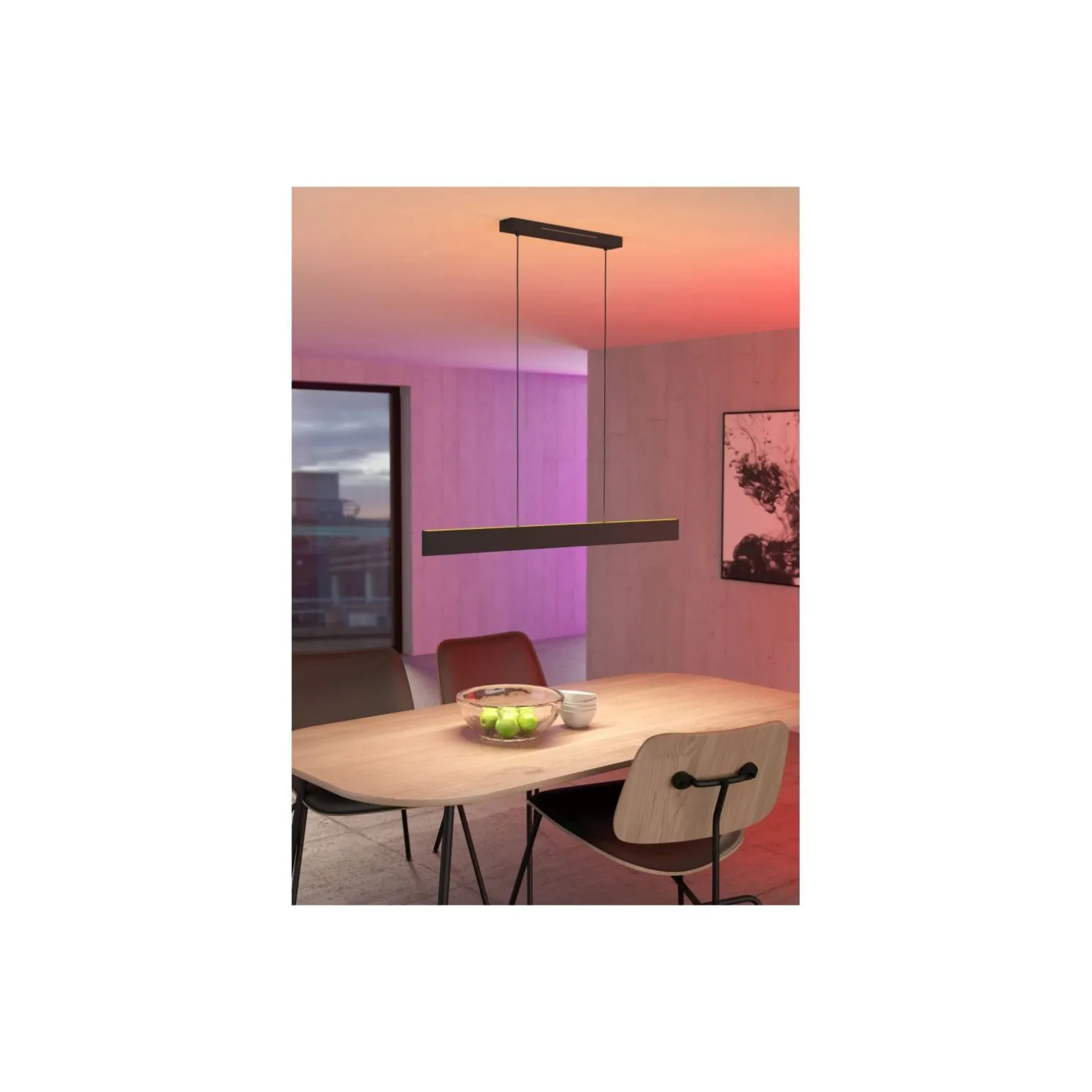 Eglo Connect.Z Smart Pendellampa Andreas-Z Stål Svart 38W 4600lm - 827-865 Justerbar Vit + RGB | Dimbar