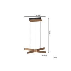 Eglo Connect.Z Smart Pendellampa Folcino-Z Stål Bronze, Svart 36W 3720lm - 827-865 Justerbar Vit + RGB | Dimbar