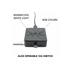 Eglo Connect.Z Smart Stoch Bolognano-Z Stål Grå 25.7W 1150lm - 827-865 Justerbar Vit + RGB | Dimbar