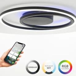 Eglo Connect.Z Smart Taklampa Calagrano-Z Aluminium Svart 20W 2750lm - 827-865 Justerbar Vit | 450mm - Dimbar
