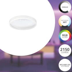 Eglo Connect.Z Smart Taklampa Aluminium Vit 17W 2150lm - 827-865 Justerbar Vit + RGB | 420mm - Dimbar