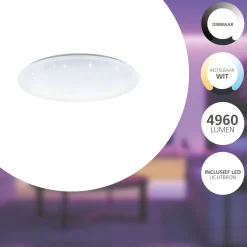 Eglo Connect.Z Smart Taklampa Totari- Stål Vit 11W 1240lm - 827-865 Justerbar Vit | 530mm - Dimbar