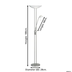 Eglo Golvlampa Baya | Passande För 1x R7s och 1x G9