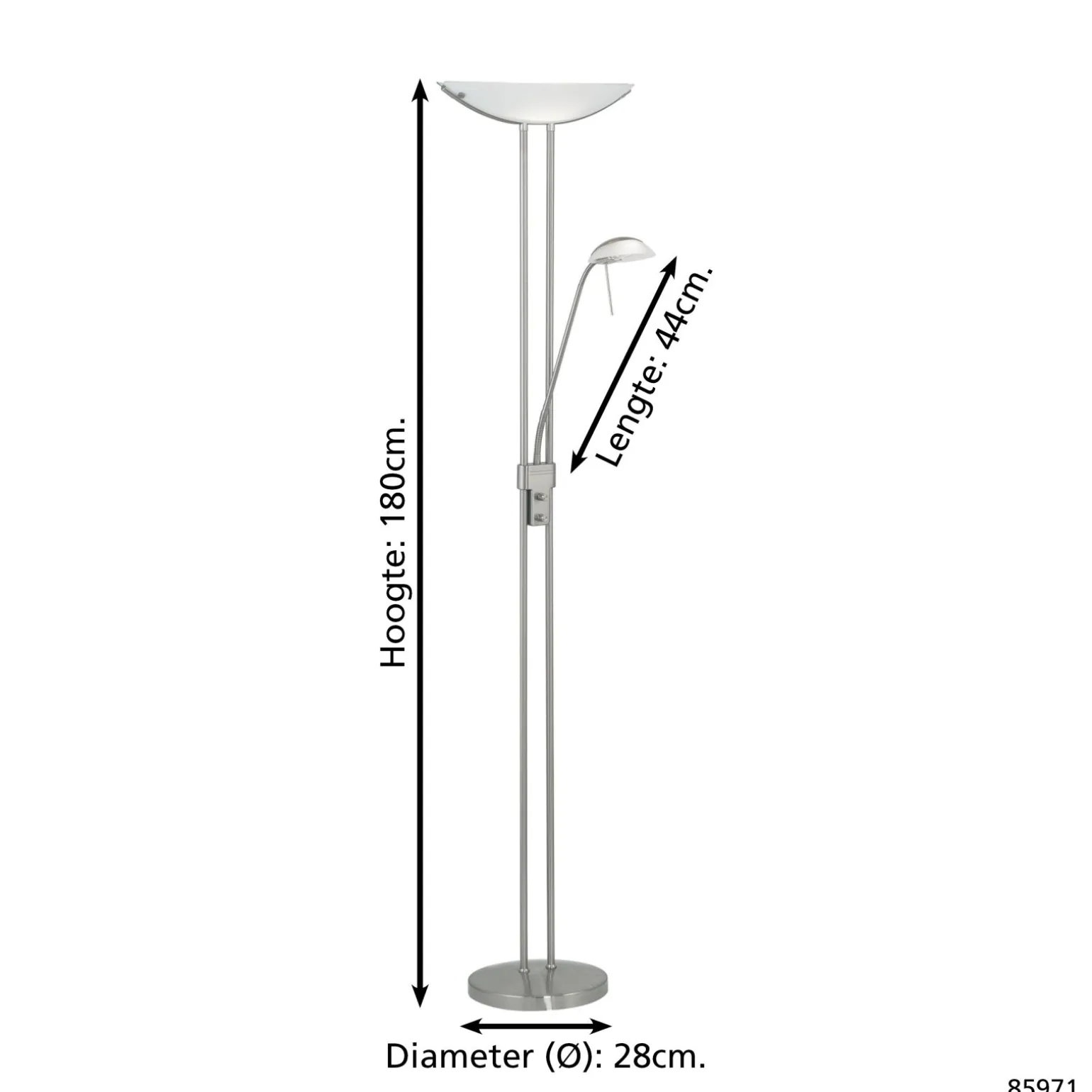 Eglo Golvlampa Baya | Passande För 1x R7s och 1x G9