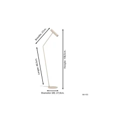 Eglo Golvlampa Caminia Stål Slipad 4.7W 345lm - 830 Varm Vit | IP20 - Inkl. 1x GU10