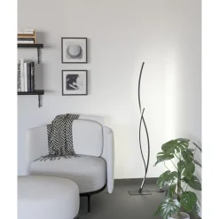 Eglo Golvlampa Grisolia Stål Svart Vit 20W 2500lm - 840 Kallvit