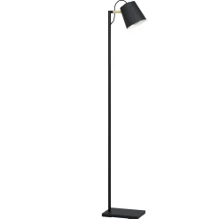Eglo Golvlampa Lacey Stål Svart Trä | Passande För 1x E27