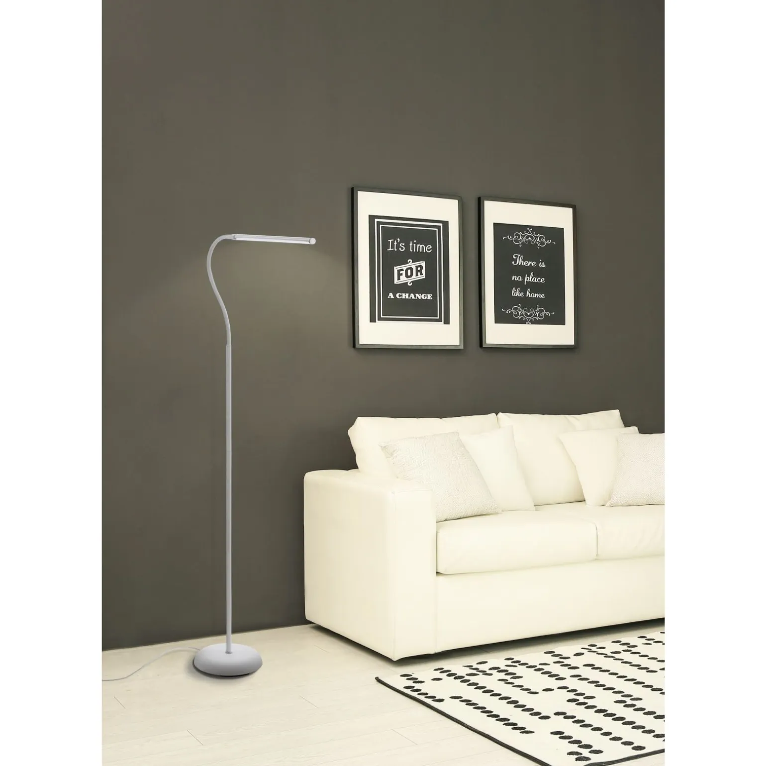 Eglo Golvlampa Laroa Plast Vit 42W 600lm - 840 Kallvit | Dimbar