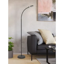 Eglo Golvlampa Lauro Plast Svart 55W 600lm - 827-865 Justerbar Vit | Dimbar