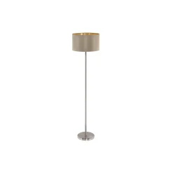 Eglo Golvlampa Maserlo Stål Satin Nickel | Passande för E27