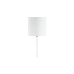 Eglo Golvlampa Pasteri Stål Satin Nickel Vit | IP20 - Passande för 1x E27