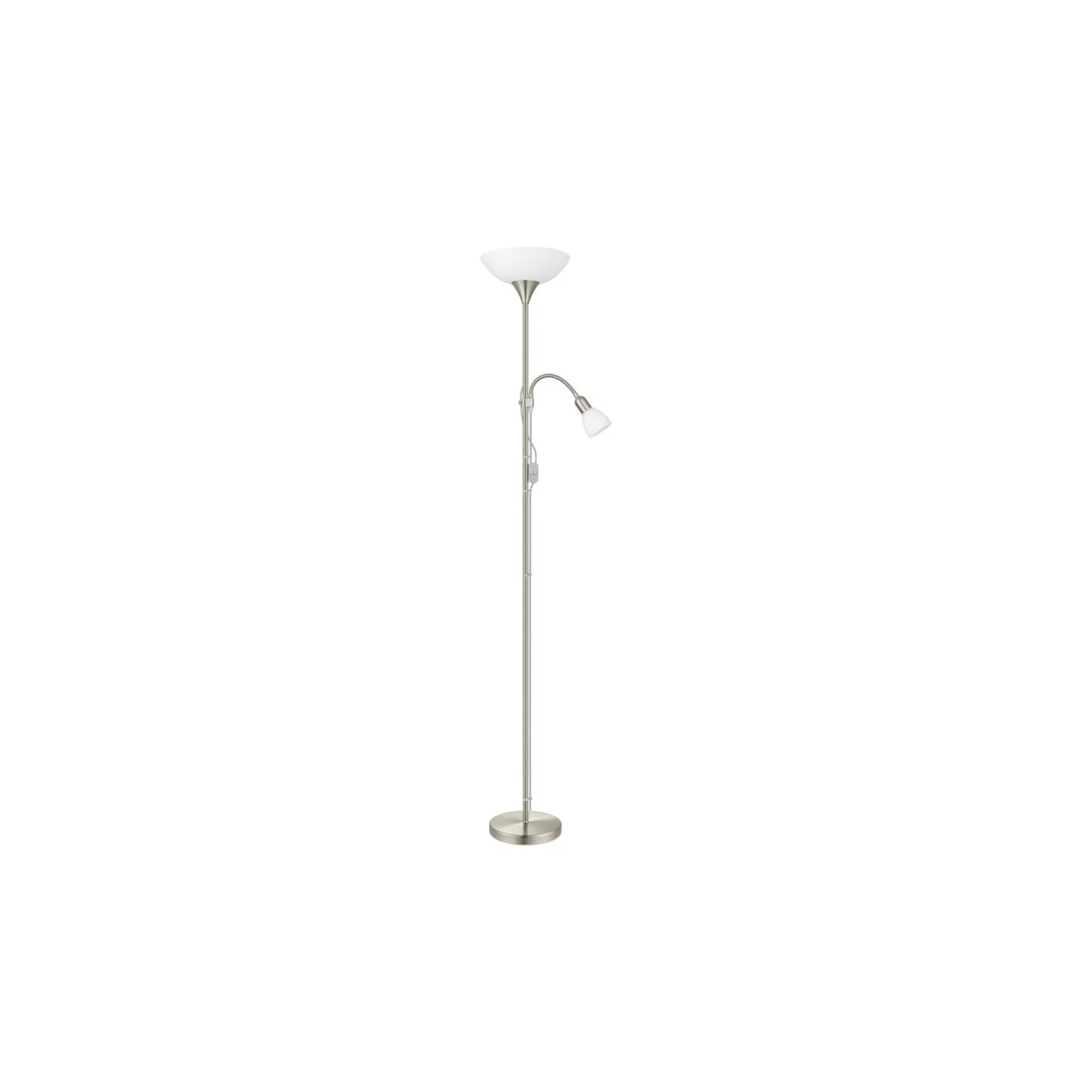 Eglo Golvlampa Up 2 Stål Satin Nickel | IP20 - Passande för 1x E27