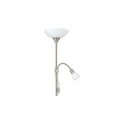 Eglo Golvlampa Up 2 Stål Satin Nickel | IP20 - Passande för 1x E27