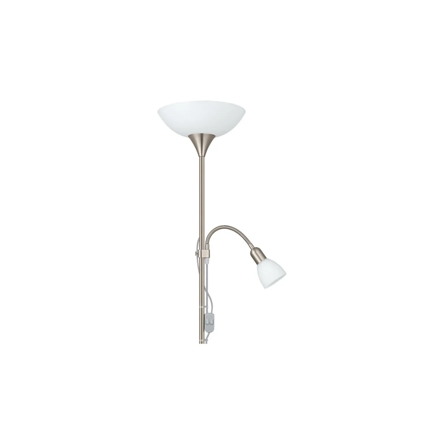 Eglo Golvlampa Up 2 Stål Satin Nickel | IP20 - Passande för 1x E27