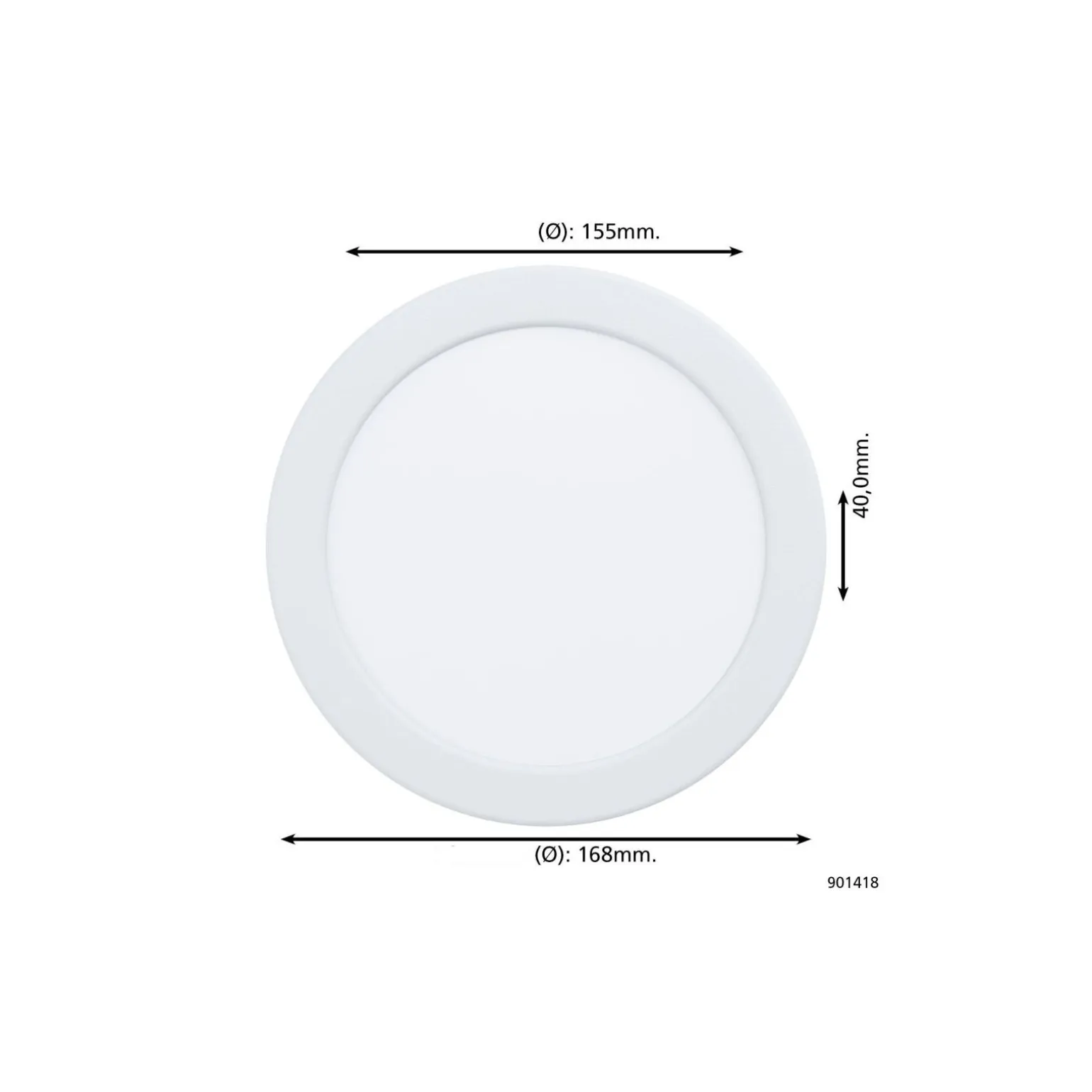 Eglo Infälld Spot Badrumsbelysning Fueva 6 Plast Vit 10.5W 1200lm - 827-840-865 CCT